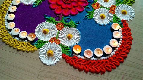 Diwali lakshmi puja/Deepawali lakshami pada rangoli - YouTube #rangolidesignsdiwali Diwali l ...