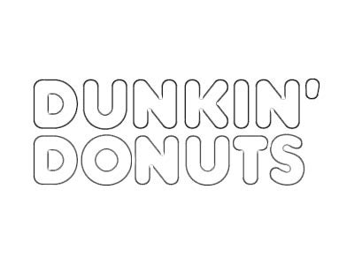 Dunkin Donuts Logo Coloring Pages Sketch Coloring Page