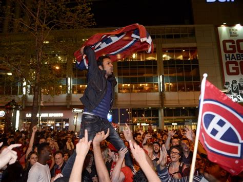Canadiens fans and Montreal police celebrate Game 7 win over Bruins | Globalnews.ca