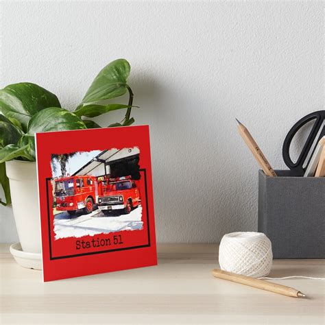 "Fire Station 51, Emergency TV Show, Firetruck" Art Board Print for ...