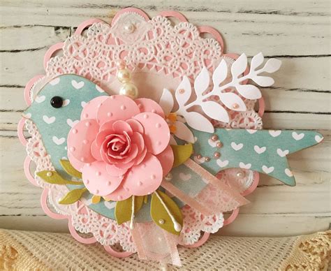 Spring Bird Embellishment | Card embellishments, Paper crafts, Paper flowers