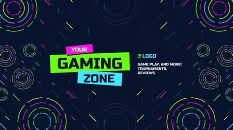 Customize and get this Abstract Neon Gaming Zone YouTube Banner template