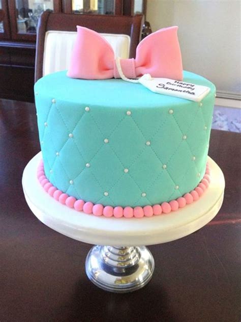 Turquoise Gift Box Cake - CakeCentral.com