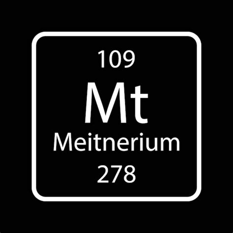 Premium Vector | Meitnerium symbol Chemical element of the periodic ...