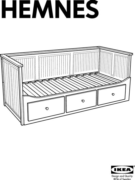 Ikea Hemnes Day Bed W 3 Drawers Assembly Instruction