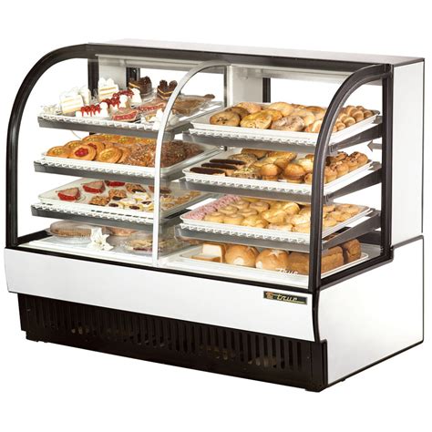 True TCGDZ-59 59" White Curved Glass Dual Zone Dry / Refrigerated Bakery Case