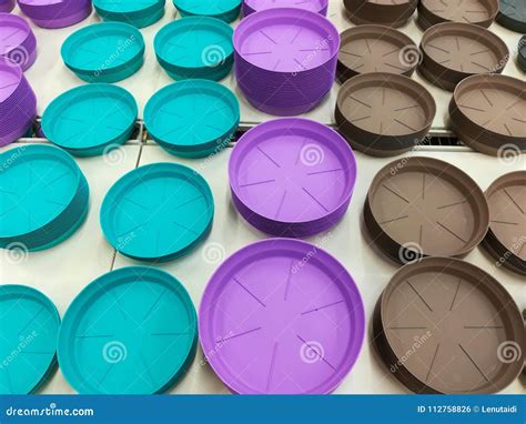 Potting trays colorful stock photo. Image of plant, close - 112758826