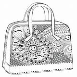 Bag Coloring For Relaxation Fashion Stock Vector  Illustration Of sketch template