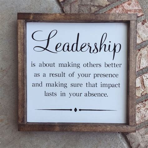 Leadership Quote Wood Sign - Office Decor - Retirement Gift - Boss Gift by MoreThanWordsWallArt ...