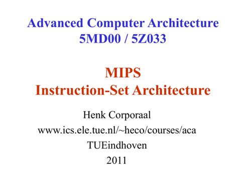 MIPS instruction set