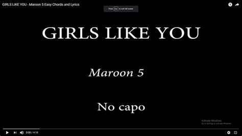 GIRLS LIKE YOU – Maroon 5 Easy Chords and Lyrics | Guitar Techniques ...