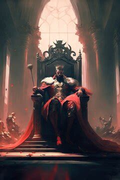 King Sitting On Throne Art