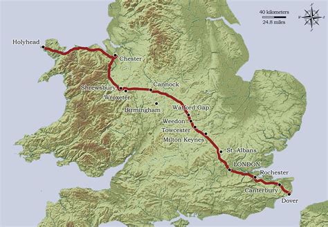 Map of Watling Street - British Heritage Travel