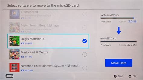 How to transfer game data between internal storage and micro SD card on ...