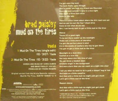 Brad Paisley – Mud On The Tires Lyrics | Genius Lyrics