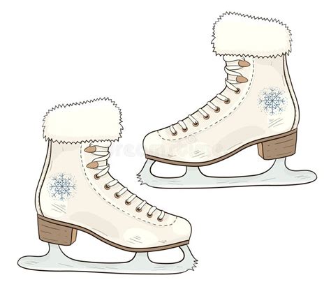 Figure Winter Skates Vector Isolated on White Stock Vector - Illustration of cold, outdoors ...