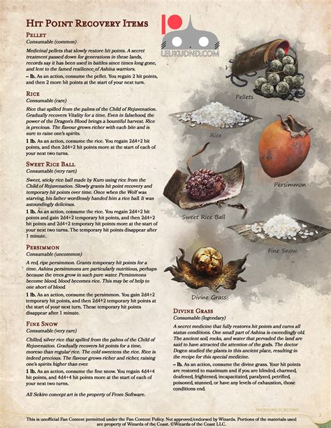 [OC][ART] DnD 5e Magic Items: Healing Consumables. Bored of healing ...