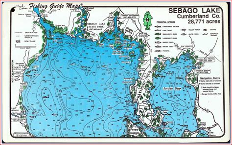 Sebago Lake Fishing Map - Map : Resume Examples #EVKYLZX106