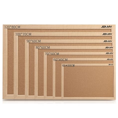 JENMV Quartet Cork Board Bulletin Board 90 x 60CM Corkboard / Oak Finish Frame,Corkwood Series