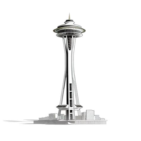 Space Needle Observation Tower In Seattle, Space, Needle, Seattle PNG ...