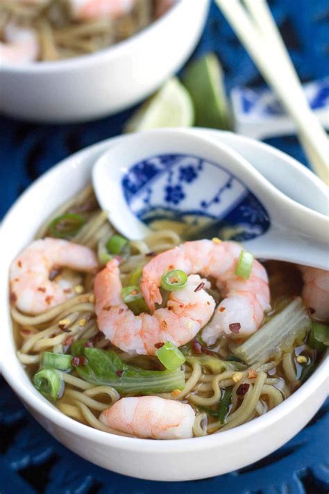 Quick Chinese Shrimp Noodle Soup - Erren's Kitchen