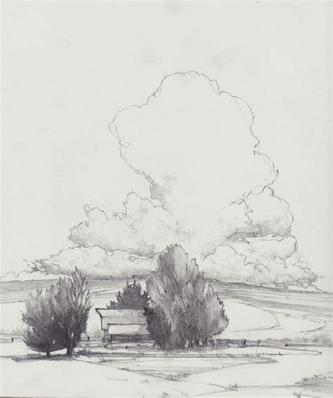 high plains farm, graphite sketch | Landscape pencil drawings, Landscape drawings, Landscape sketch