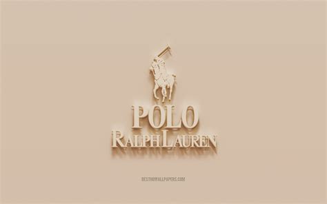 Download wallpapers Polo Ralph Lauren logo, brown plaster background, Polo Ralph Lauren 3d logo ...