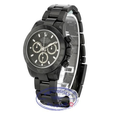 Rolex Daytona Black DLC Stainless Steel Black Dial 116520 75VQDR ...