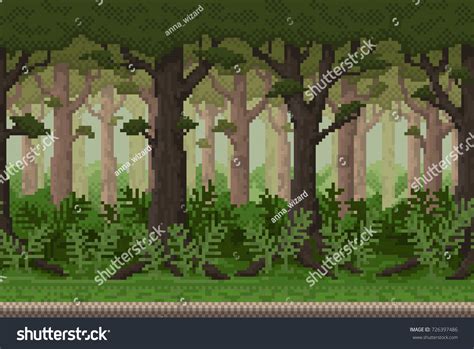 8 Bit Jungle Background Clipart