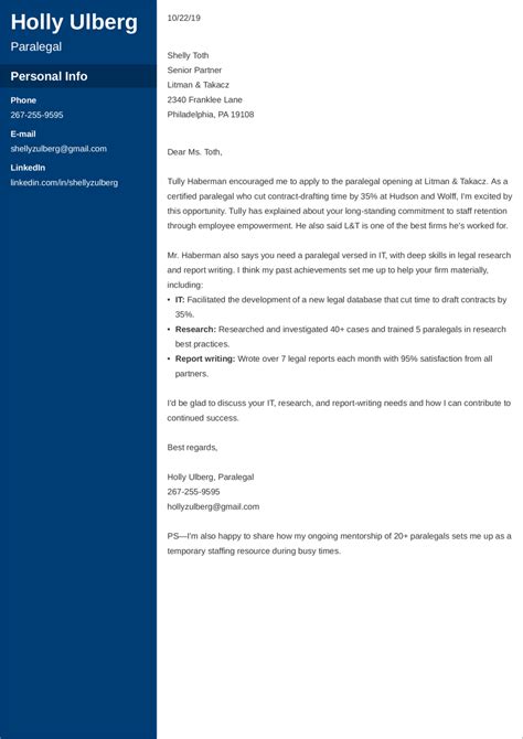 Paralegal Cover Letter Examples (+Entry-Level Samples)