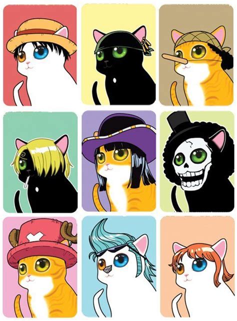 One piece, Cats and Straw hats on Pinterest