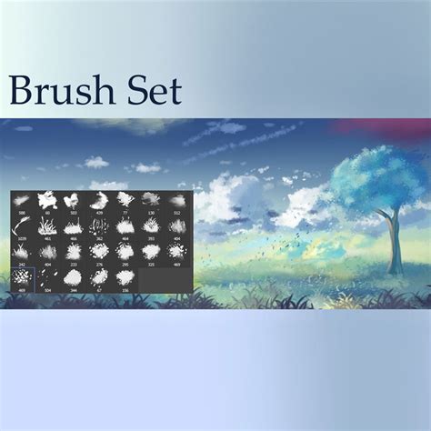 Clouds, Grass and Leaves Brushes - Photoshop brushes