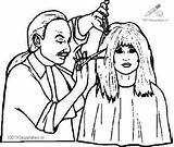 Hairdresser Coloring Pages At GetColoringscom  Free Printable sketch template