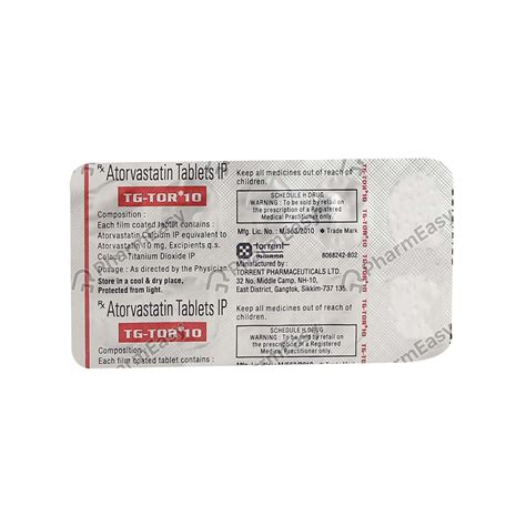 Tg Tor 10 MG Tablet (10): Uses, Side Effects, Price & Dosage | PharmEasy