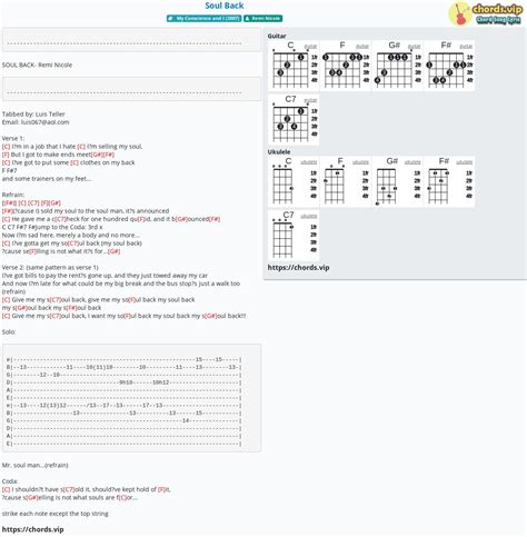 Chord: Soul Back - Remi Nicole - tab, song lyric, sheet, guitar, ukulele | chords.vip