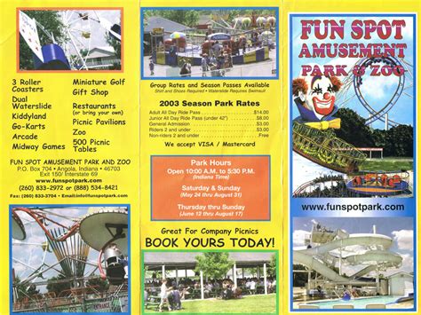 Theme Park Brochures Fun Spot - Theme Park Brochures