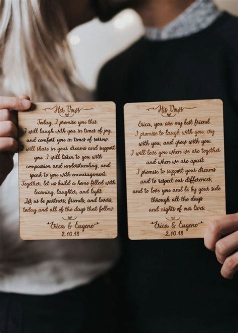 Personalized Wedding Vows Set of 2 custom wedding vows | Etsy