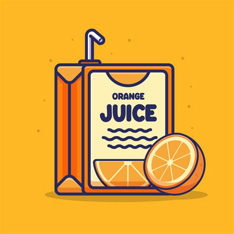 Orange Juice cartoon vector icon illustration isolated object 6483572 Vector Art at Vecteezy