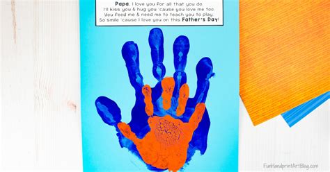 Daddy and Me Handprint Craft with Poem for Father’s Day