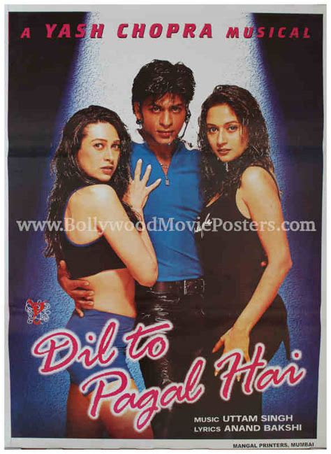 Dil To Pagal Hai movie poster for sale: Buy Shahrukh Khan SRK poster!