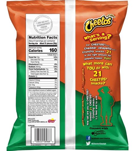 Cheddar Jalapeno Crunchy Cheetos, 8.5oz (240.9g) | Mercado Libre