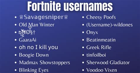 Fornite Usernames Ideas that are cool, sweaty and funny