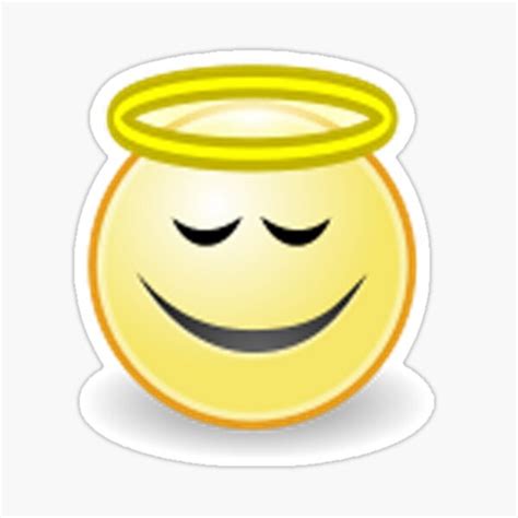 "Cute emoji angel face" Sticker for Sale by WhovianGaming | Redbubble