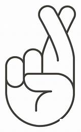 Crossed Fingers Coloring Page  ColouringPages sketch template