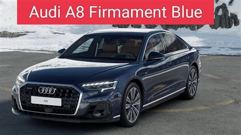 Audi A8 Firmament Blue D5 2023. Exterior and Interior. Amazing brown ...