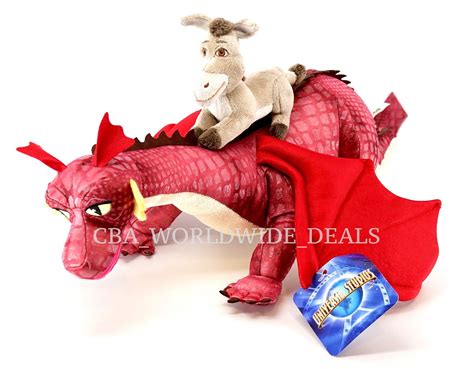 NEW Universal Studios Shrek: 4D 23" Donkey Riding Dragon Plush | eBay