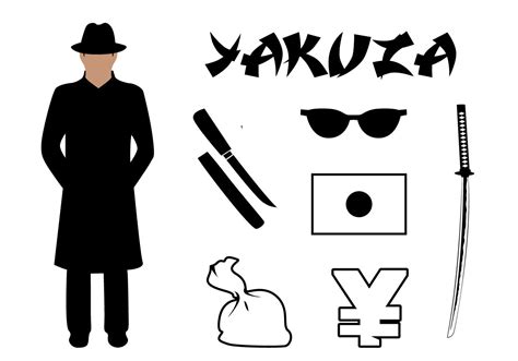 Vector Set Yakuza Symbols Associated Japan - Download Free Vector Art, Stock Graphics & Images