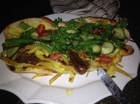 Merguez sandwich - homemade fries-- mix salad | Homemade fries, Food ...