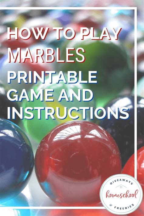 How to Play Marbles (Printable Game and Instructions)