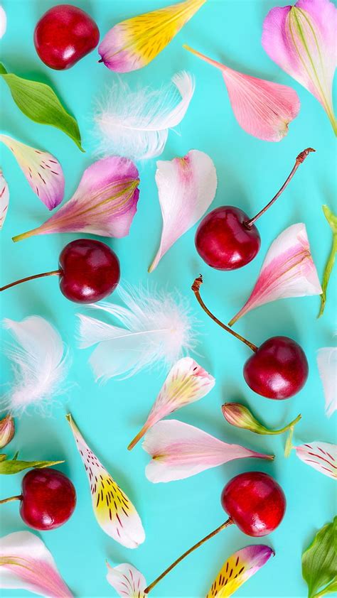 1920x1080px, 1080P free download | Cherry, flowers, food, fruit, leaves, HD phone wallpaper | Peakpx